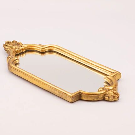 Small golden mirror in baroque style - H 43 cm