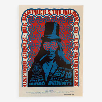 Victor moscoso pop art affiche psychédélique big brother and the holding company janis joplin