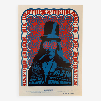 Victor moscoso pop art psychedelic poster big brother and the holding company janis joplin