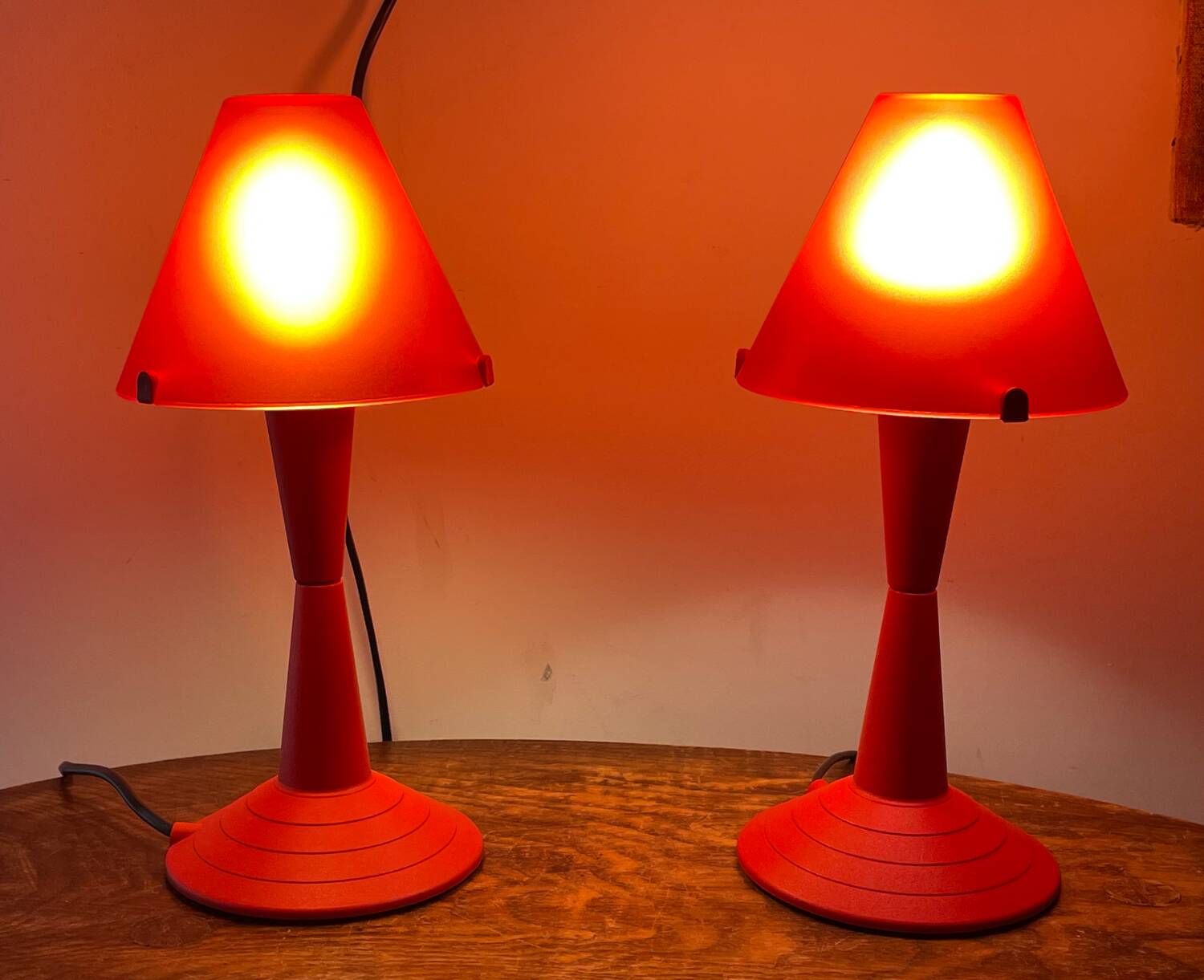 Pair of Italian Veneta Lumi lamps