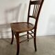 Lot de 6 anciennes chaises vintage bistrot des années 50 en bois