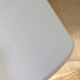 Turned wooden lamp, 2M fabric cable, cotton shade.