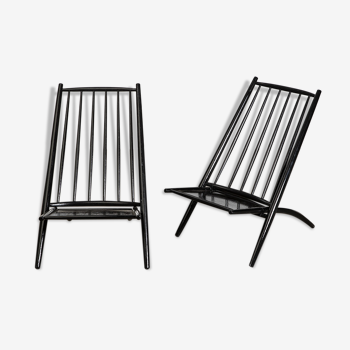 2 chaises Safari Congo Chair - Ilmari Tapiovaara - Hagafors Stolfabrik AB