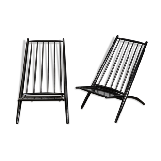 2 chaises Safari Congo Chair - Ilmari Tapiovaara - Hagafors Stolfabrik AB