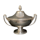 2203138 Old large tureen in silver metal nineteenth
