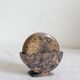 Set of 6 vintage stone/marble coasters and case