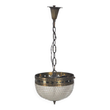 Glass and brass lamp, 1950s