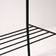 Vintage Scandinavian pine and metal side table