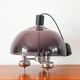 Three-branched chandelier in smoked plexi and chrome, Space Age, 1970