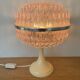 ▪️50s Pop and Modern Plastic Lamp Pink Globe and Cream Base Brand ME