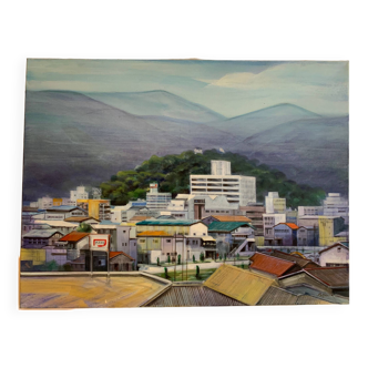 Painting by Rolf RAFFEVSKI “UWASHIMA” on the island of SHIKOKU in JAPAN