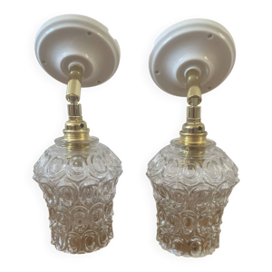 Paire d’appliques globe