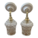 Pair of vintage glass globe wall lights