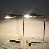 Articulated brass lamps France 1960s