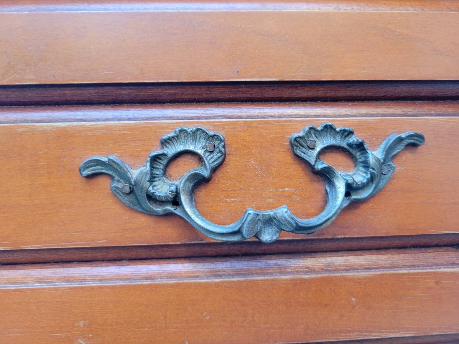 Louis XV solid cherry wood chest of drawers