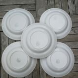 Ensemble de 5 assiettes creuses Orchies Moulins des Loups