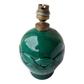 Pied de lampe vert