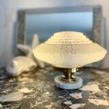 Art Deco saucer lamp in Clichy glass
