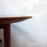 Oval cherry console table Model Babe by Vico Magistretti for De Padova Italia Year 1988