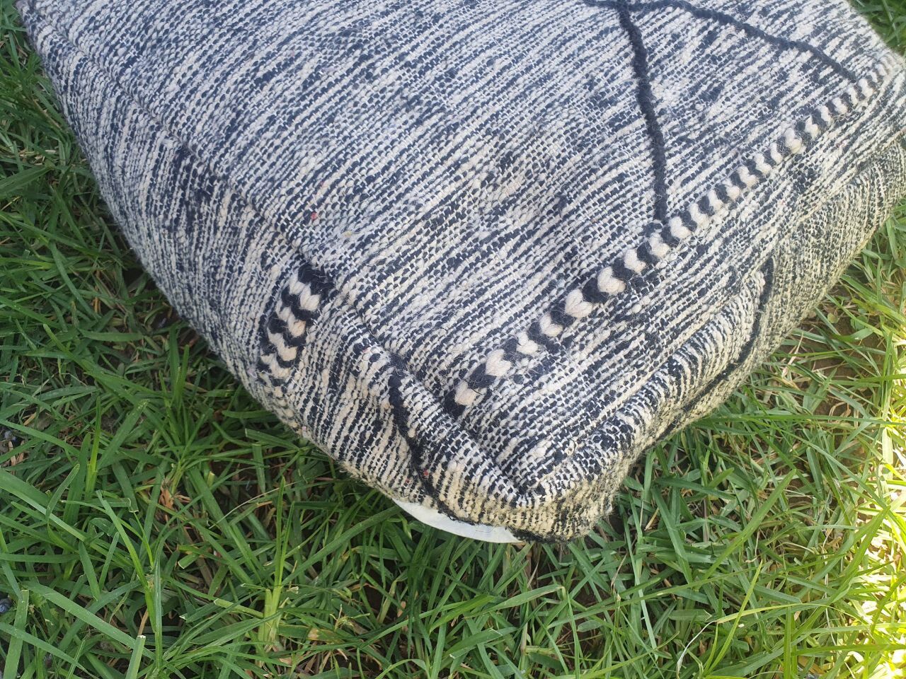 Moroccan carpet pouf