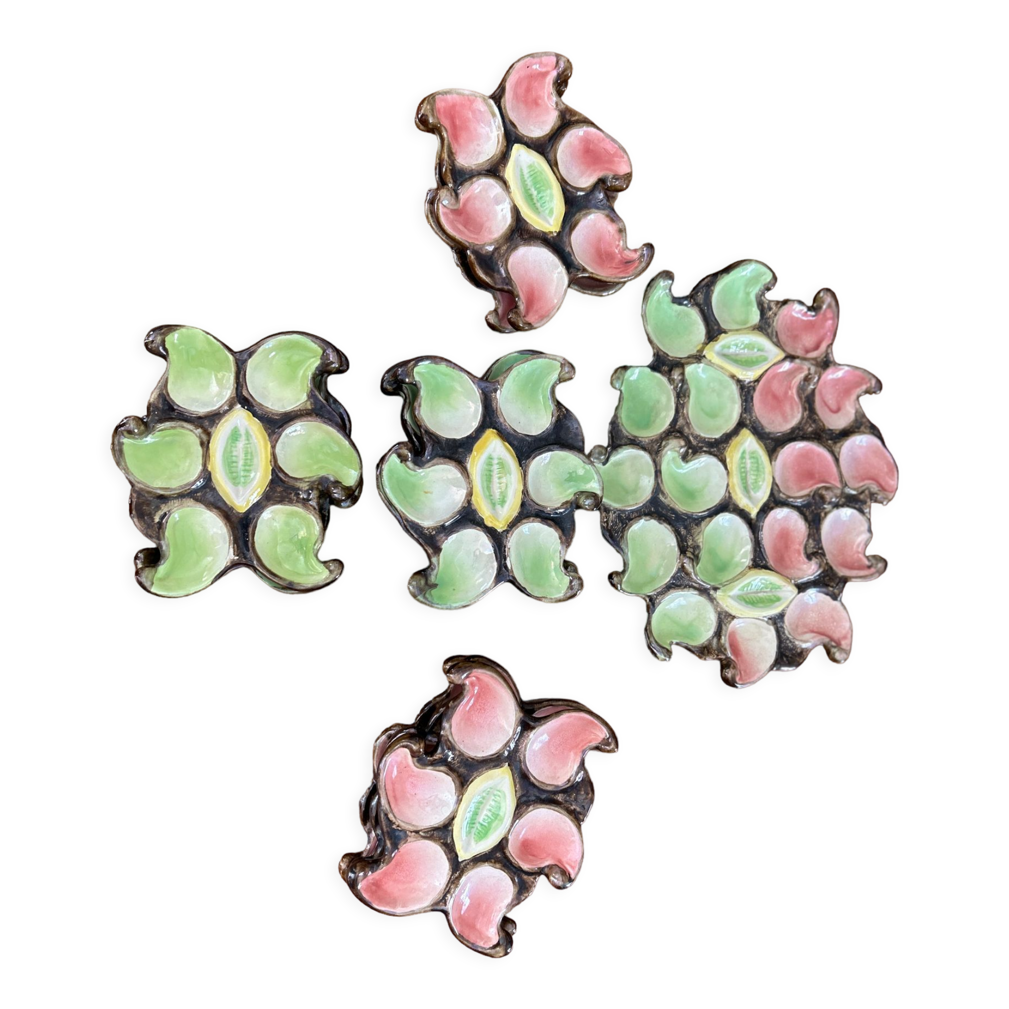 Vallauris majolica ceramic oyster set 1950