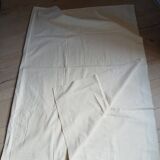 Antique sheet with embroidered initials