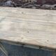 Shabby chic fir farm table painted natural wood 1900