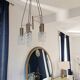 5-light gold waterfall chandelier
