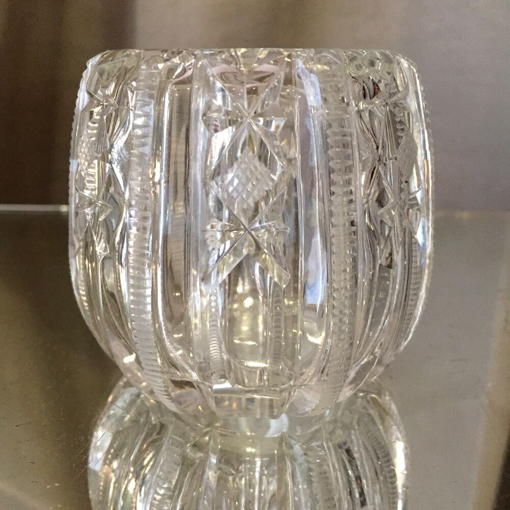 Empty candle holder or desk accessory in crystal size