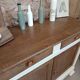 Buffet ancien bois naturel et lin