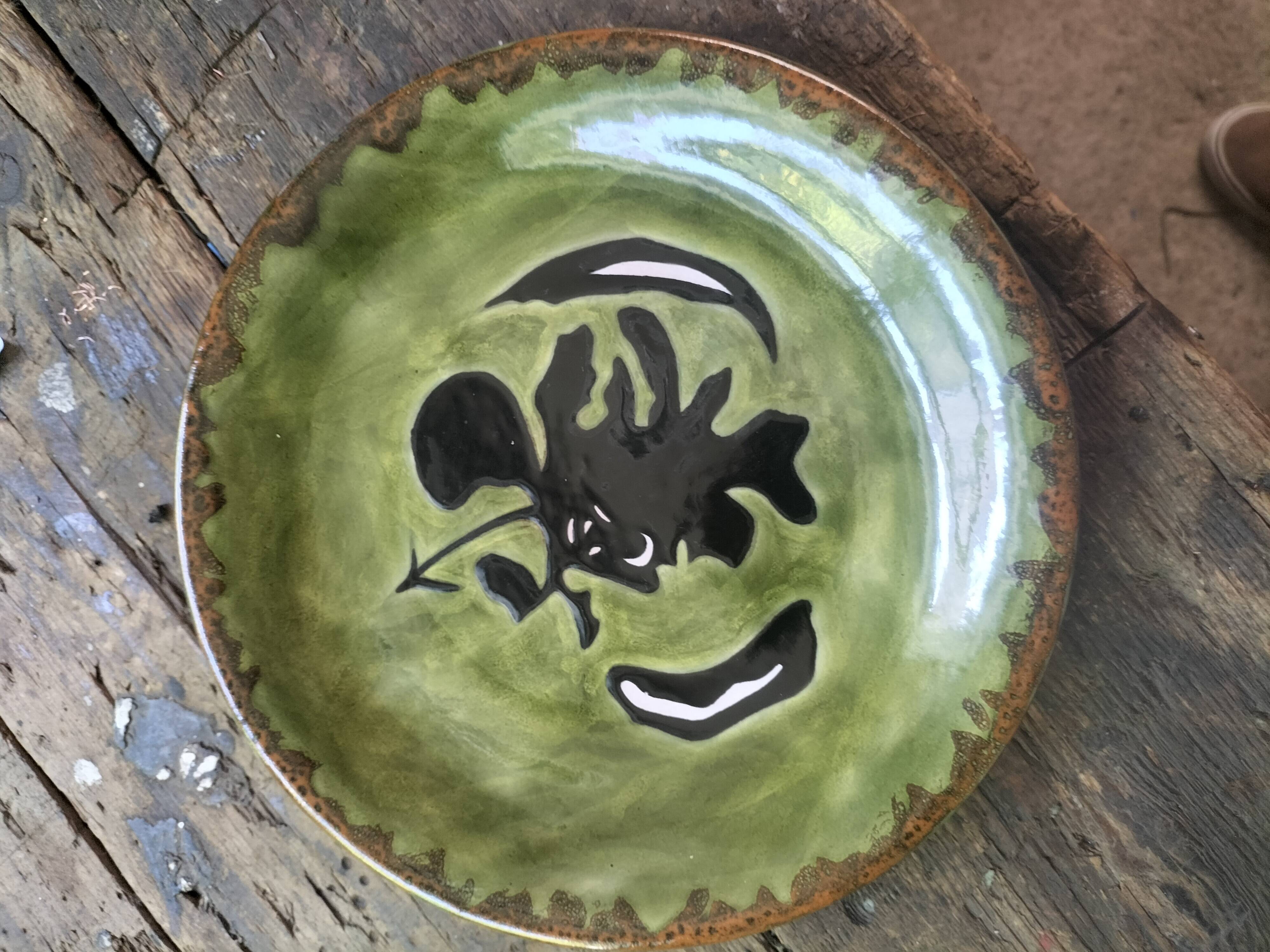 Glazed earthenware plate by Jean Lurçat