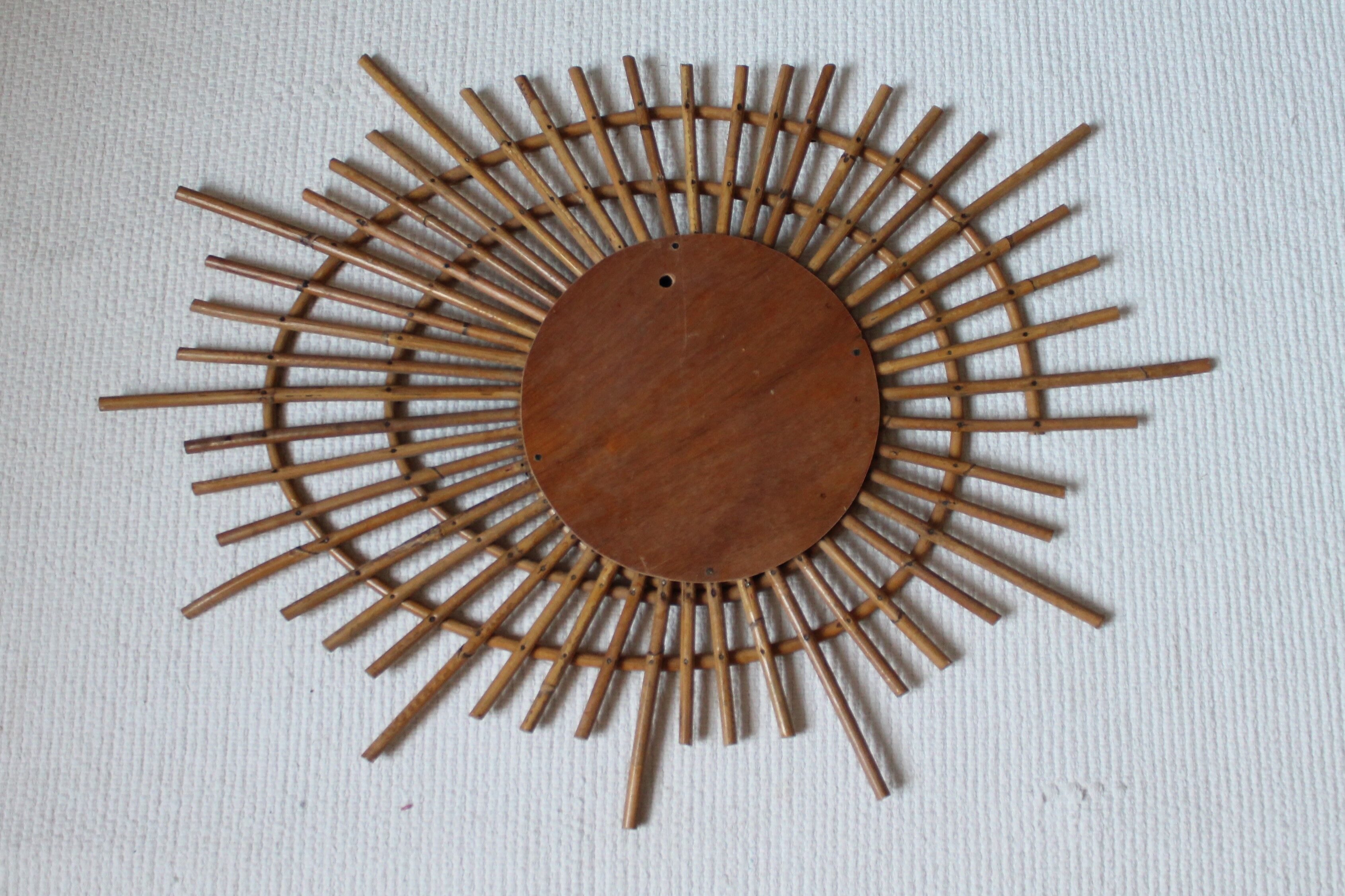 Sun ortf vintage rattan mirror 67x47cm
