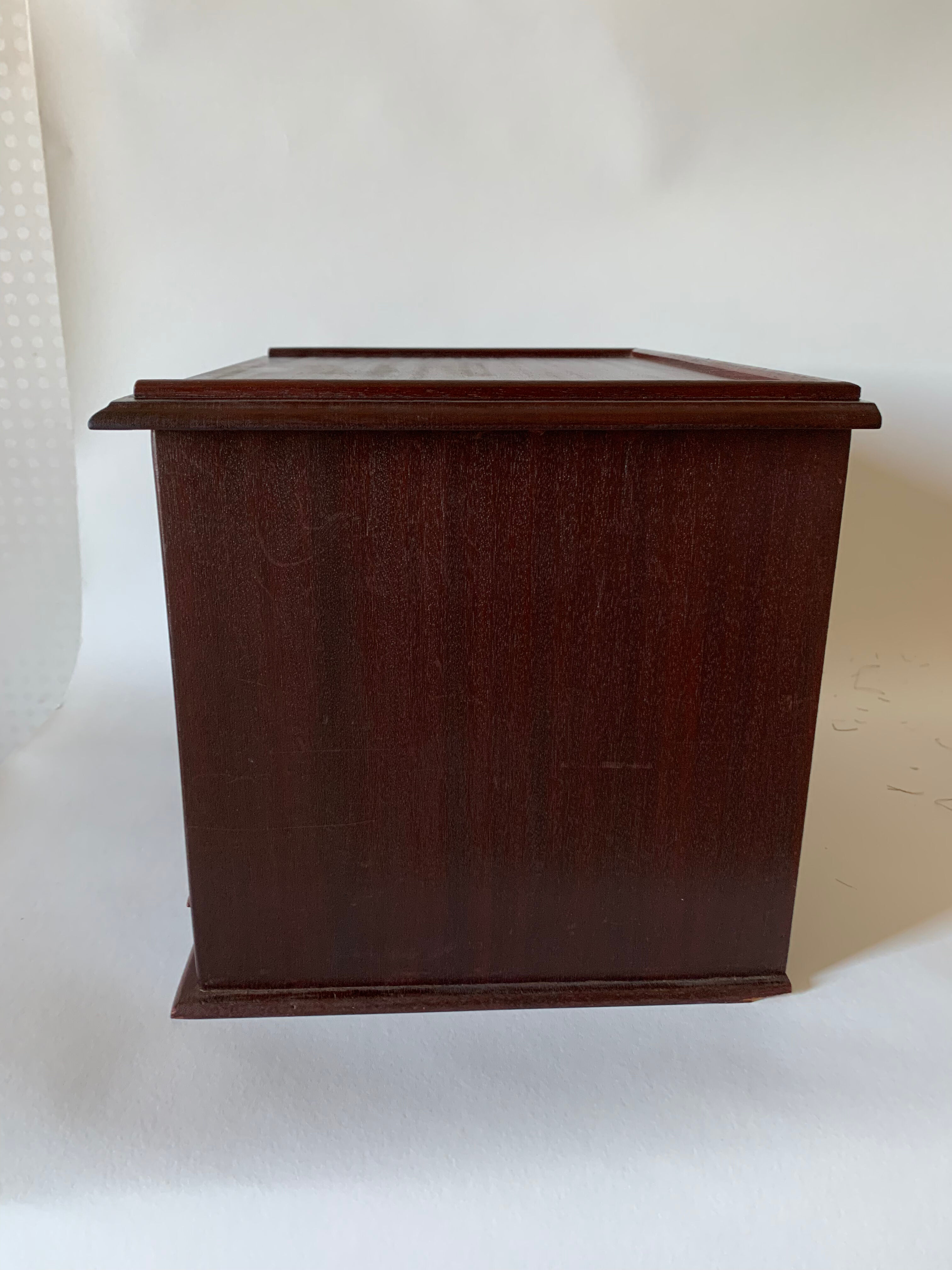 Wooden desk storage