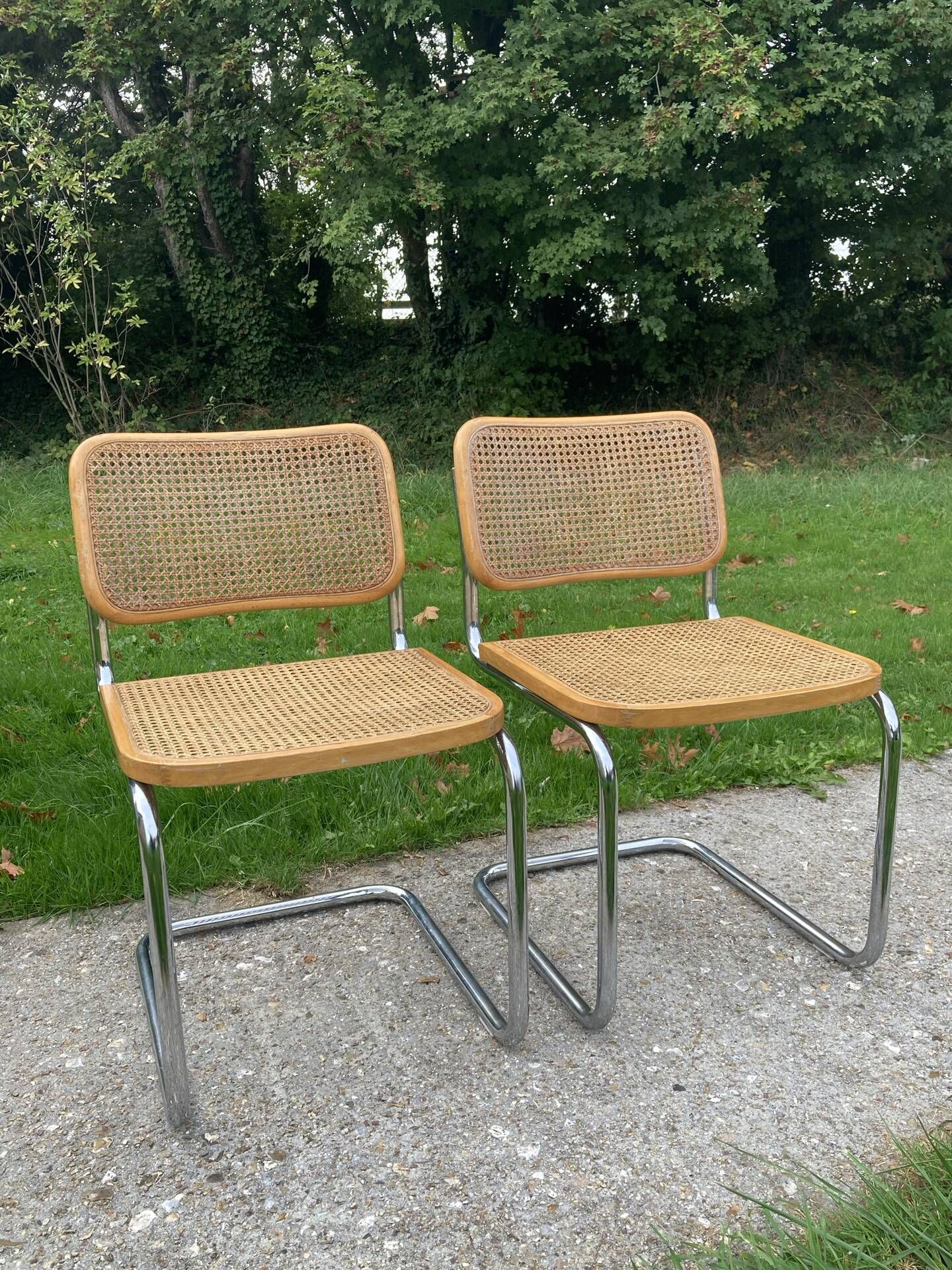 Cesca B32 chairs by Marcel Breuer