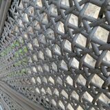 Vintage black rattan headboard 142cm