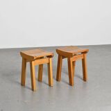 Pair of stools for Les Arcs by Christian Durupt