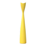 Bougeoir scandinave jaune en bois vintage