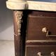 Commode with 3 drawers in Louis XVI style, marble and gilded bronze.