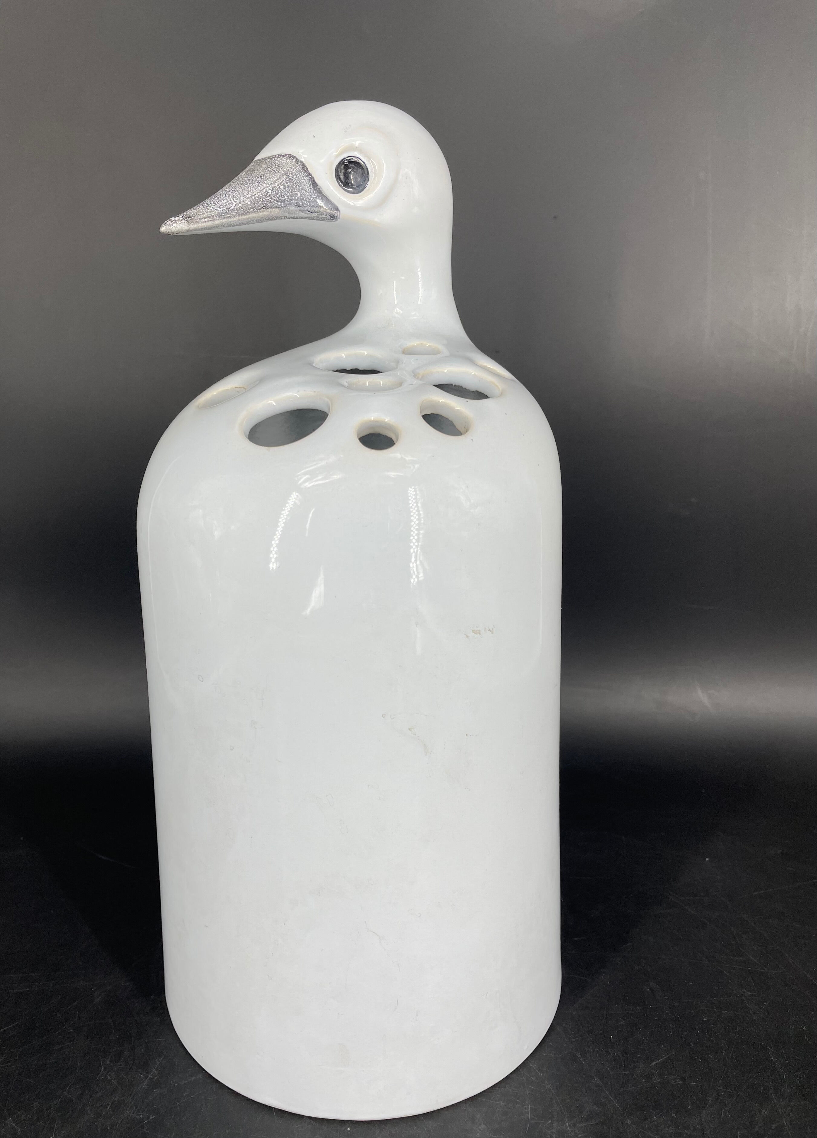 Duck vase by Jacques Molin Faïencerie de Charolles circa 1970