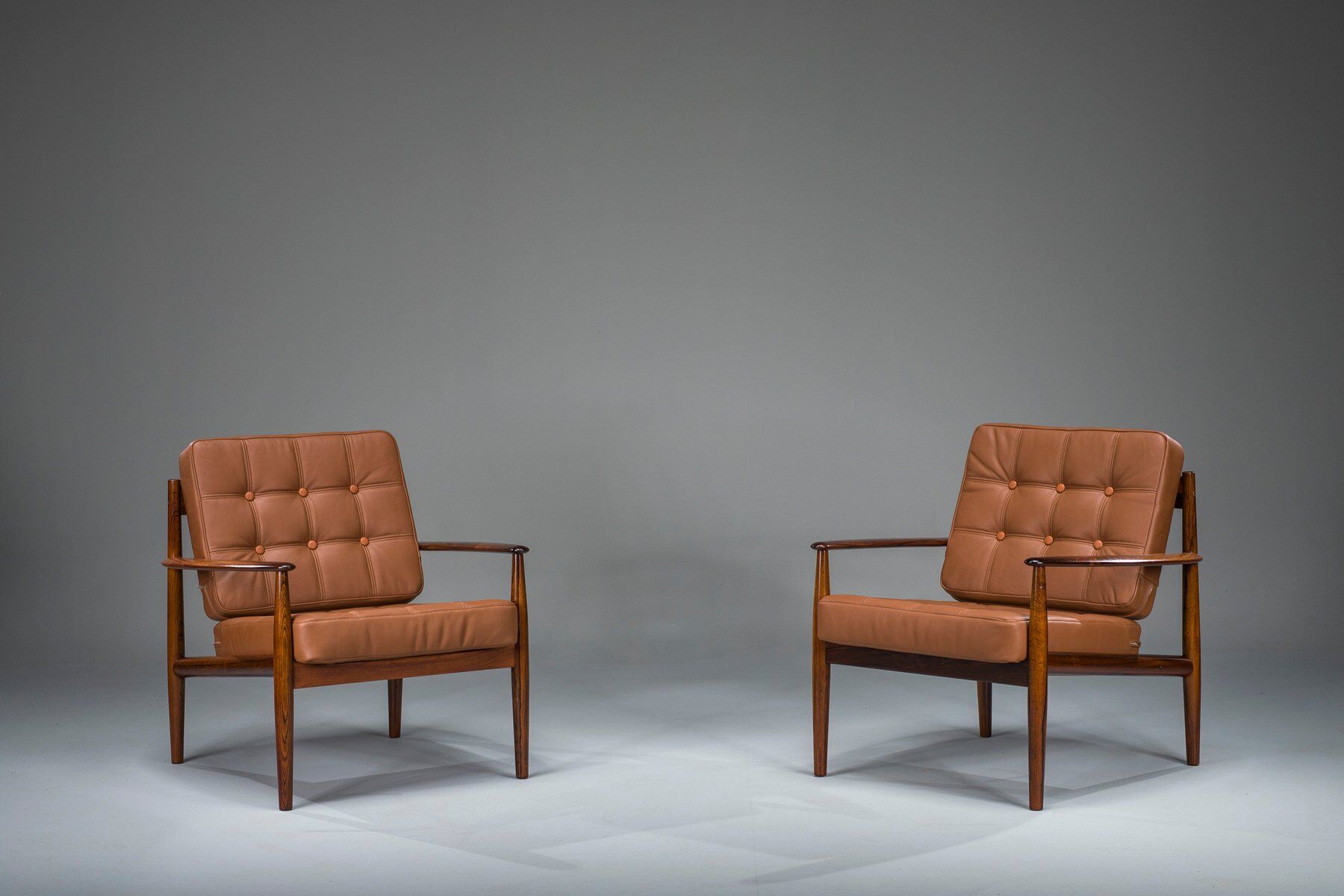Set of Model 118 armchairs in rosewood by Grete Jalk for France & Son, 1960s