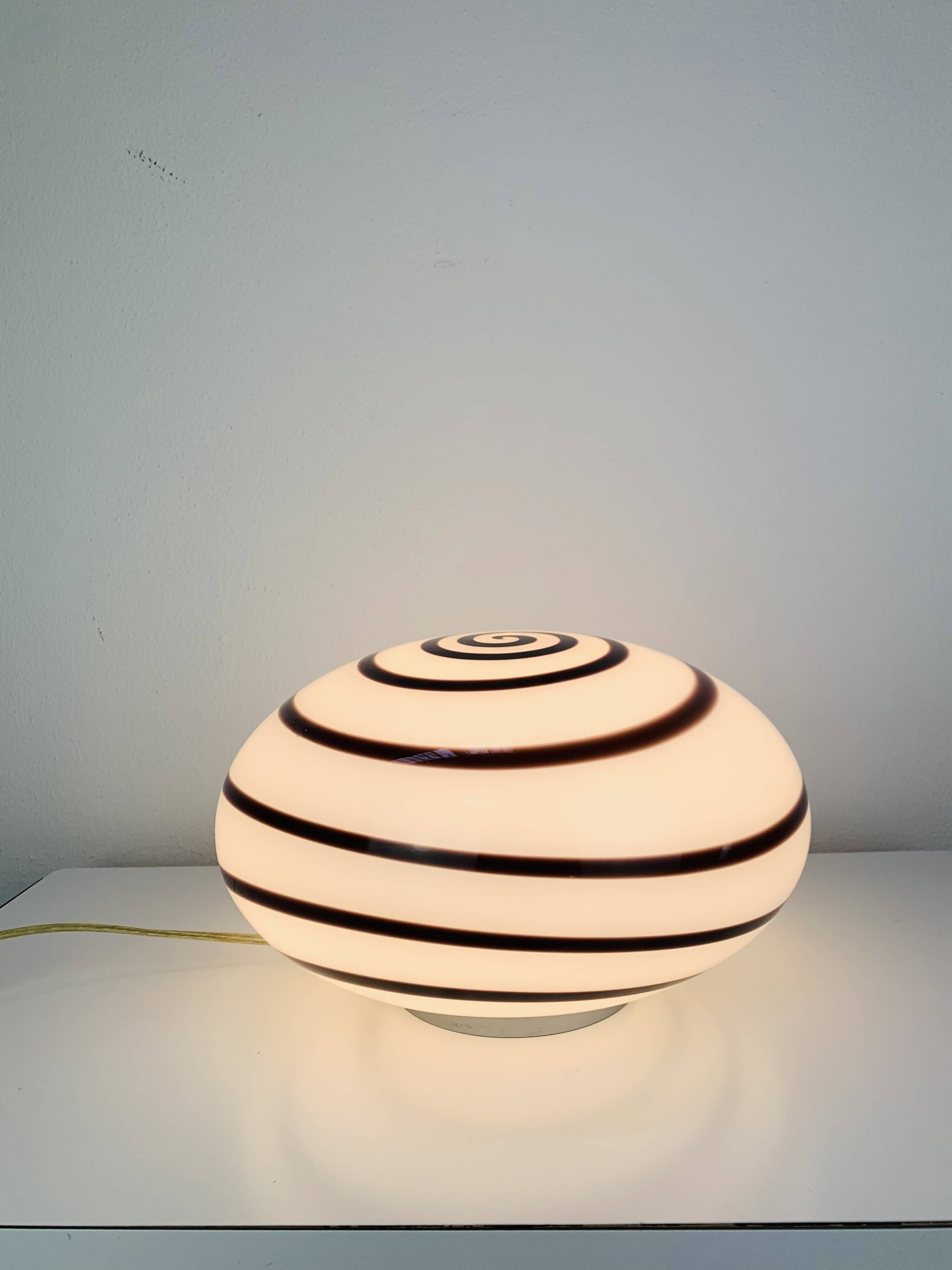 Zebra glass ball lamp by Eglo, 90s, vintage