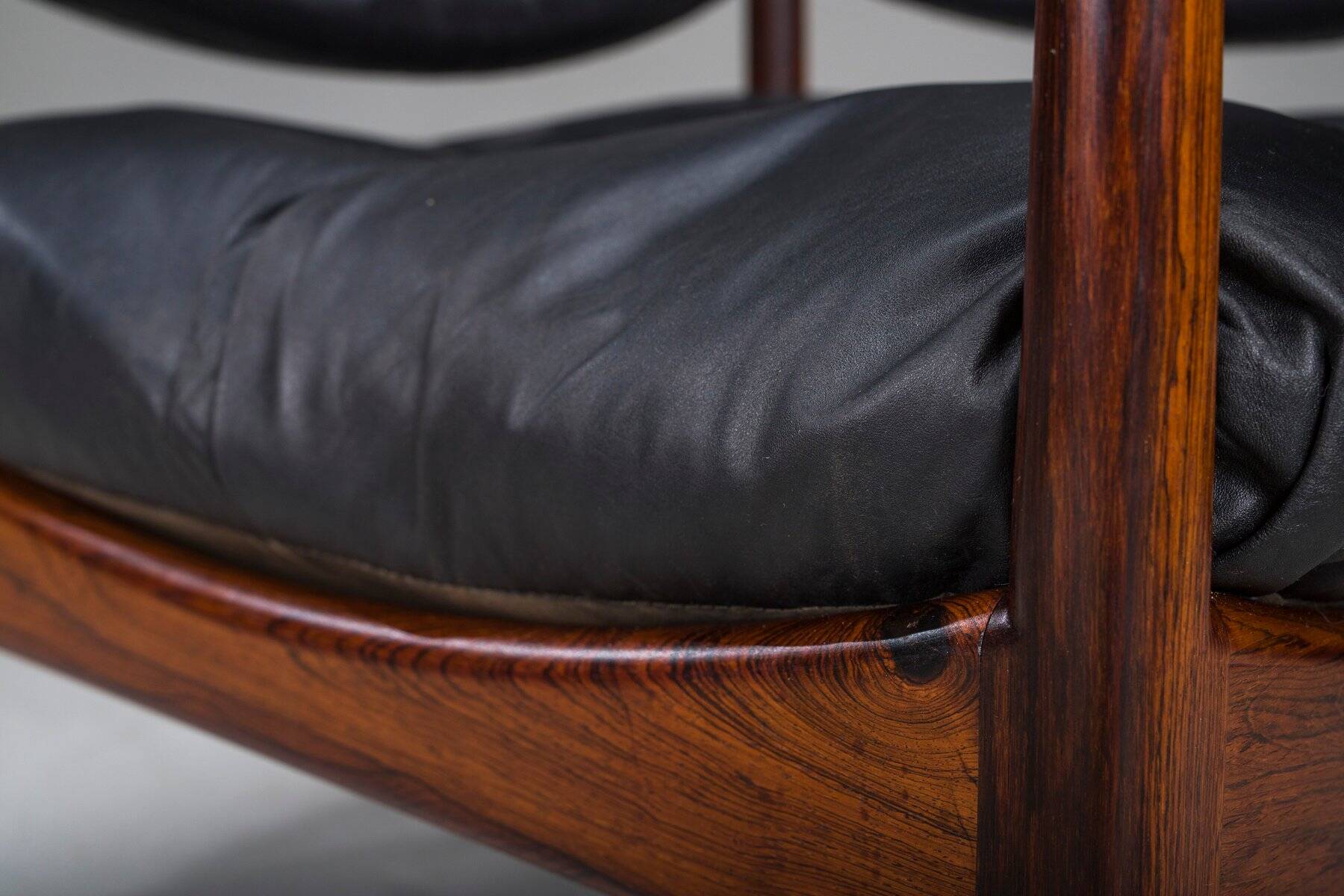 Mid-century modern Danish armchairs and coffee table by Kristian Vedel for Sören Willadsen, 1960s, set of 3