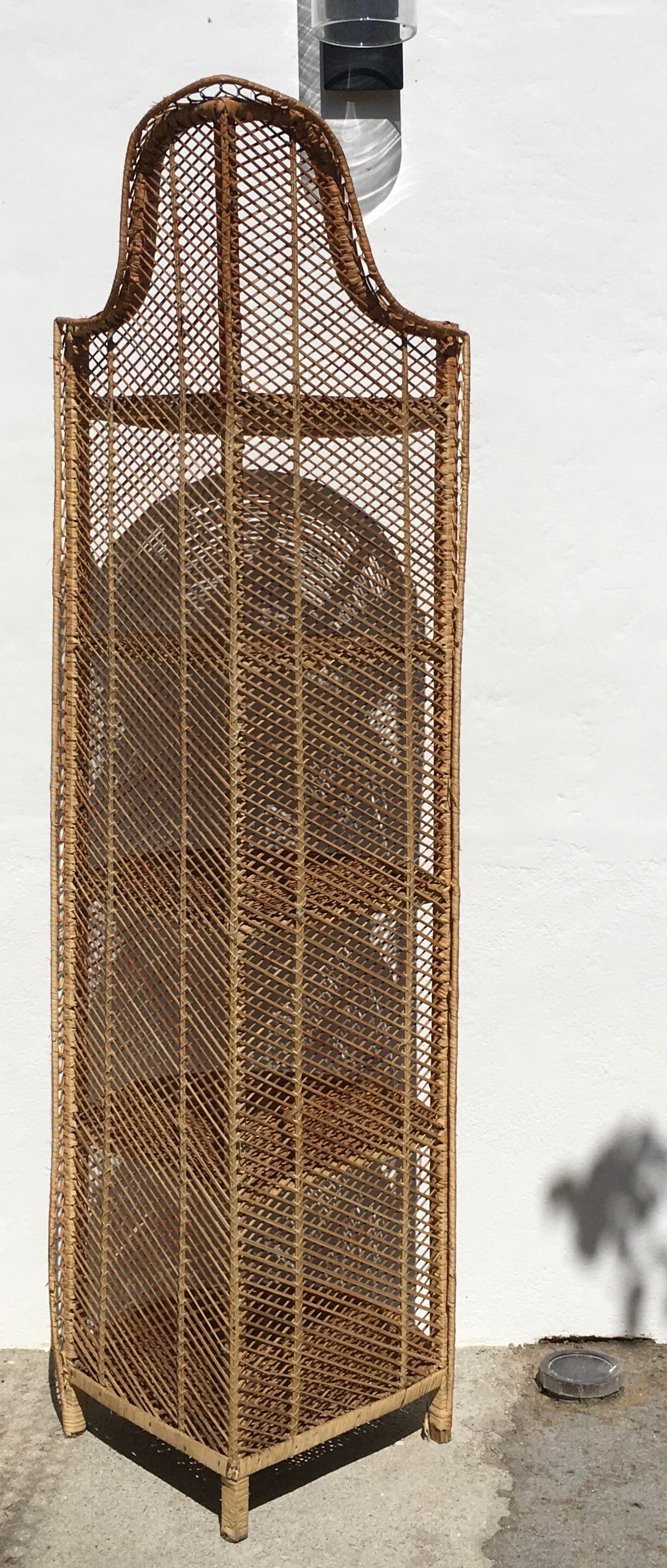 Vintage rattan shelf