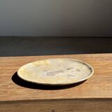 Oval petrified wood dish or bowl with grey edges D28x24 -3779