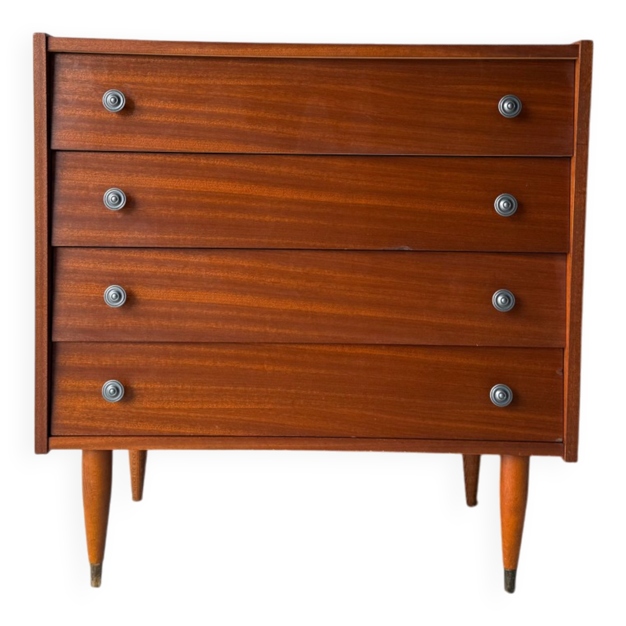 Vintage Scandinavian teak chest of drawers, 1960.