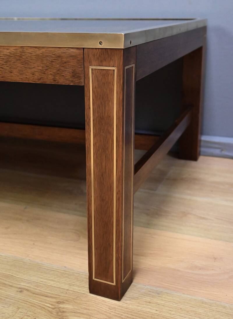 Grande table basse échiquier en acajou, goût Jansen – 2ème partie XXe