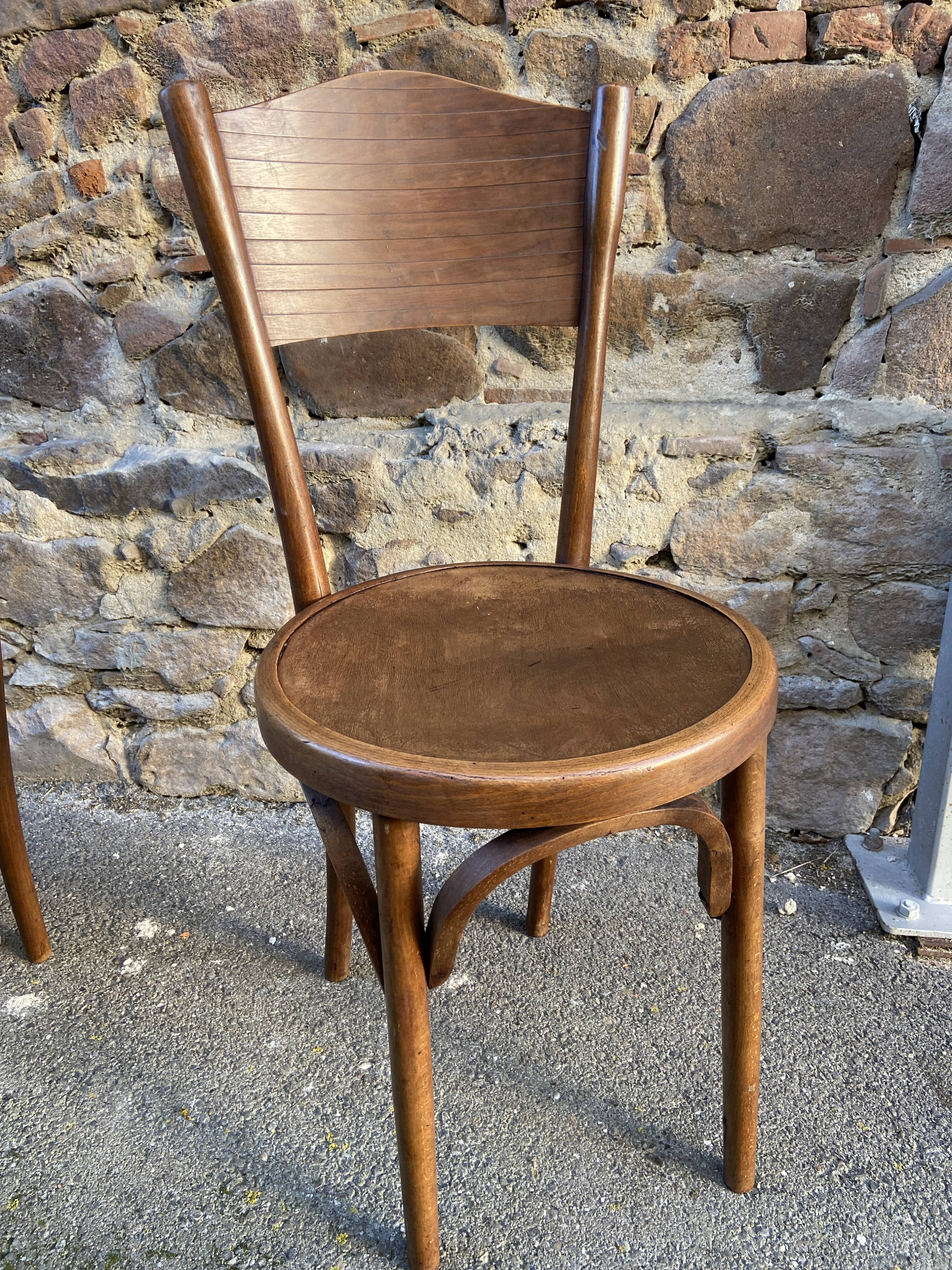 6 chaises bistrot café viennoise austria 1920s style Thonet bois courbé