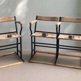 Two-seater folding theatre bench