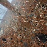 High sideboard in rosewood and marble slab, Louis XVI style, French