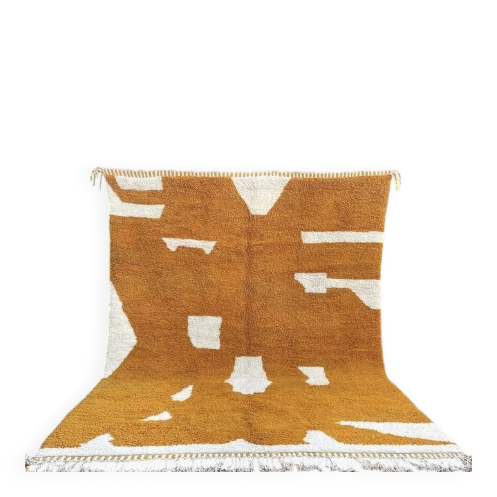 Traditional handmade Beni Ouraine rug, size 150 x 250 cm, orange